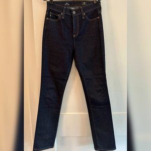Ag Adriano Goldschmied Mari High Rise Straight Leg Jeans- Dark Wash Sz 25R